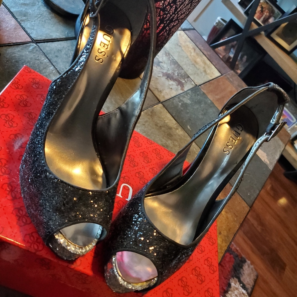 Guess Platform Stilletos - Bling Bling